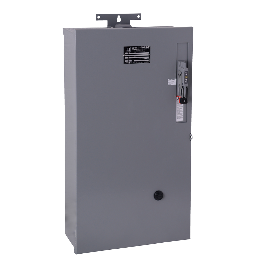 8940XC4S2V06H30 – Pump Panel, NEMA Type S, Well Guard, oil field, Size 1, 27A, 10HP, HLL36030M71 circuit breaker, Motor Logic SSOLR, 480VAC 60Hz coil, NEMA 3R