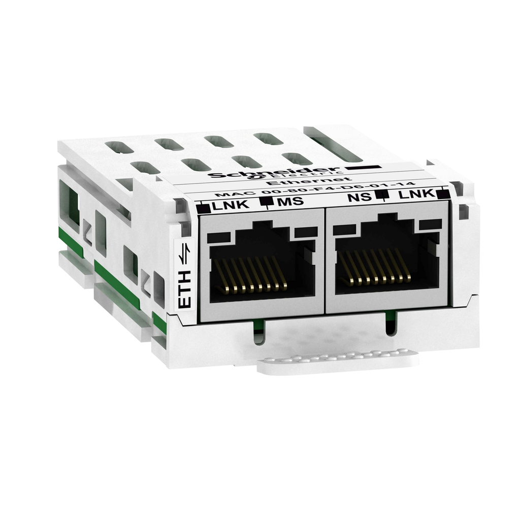 VW3A3616 – communication module Modbus TCP and Ethernet IP, Altivar, 10 or 100Mbps, 2 x RJ45 connectors