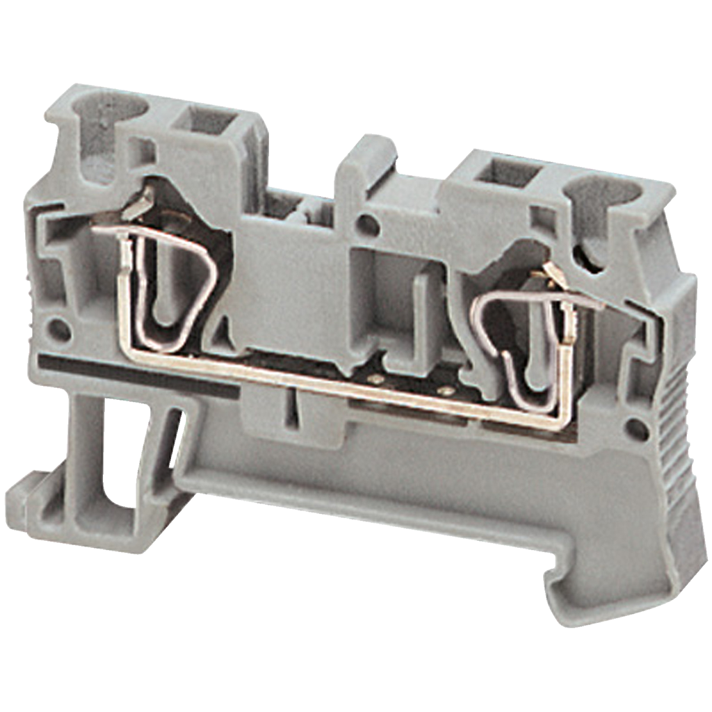 NSYTRR42 – Terminal block, Linergy TR, spring type, feed through, 2 points, 4mm², grey, set of 50