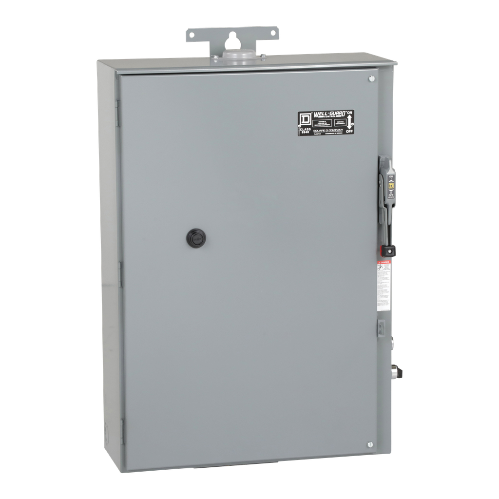 8940SSF4100L9 – Pump Panel, NEMA Type S, Well Guard, Size 4, 135A, 10 kA SSCR, 100 HP, 200A Class H and K fuse clip, Motor Logic SSOLR, 480 VAC 60 Hz coil, NEMA 3R