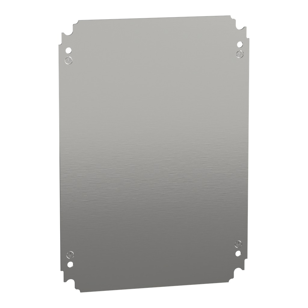 NSYMM43 – Plain mounting plate H400xW300mm made of galvanised sheet steel
