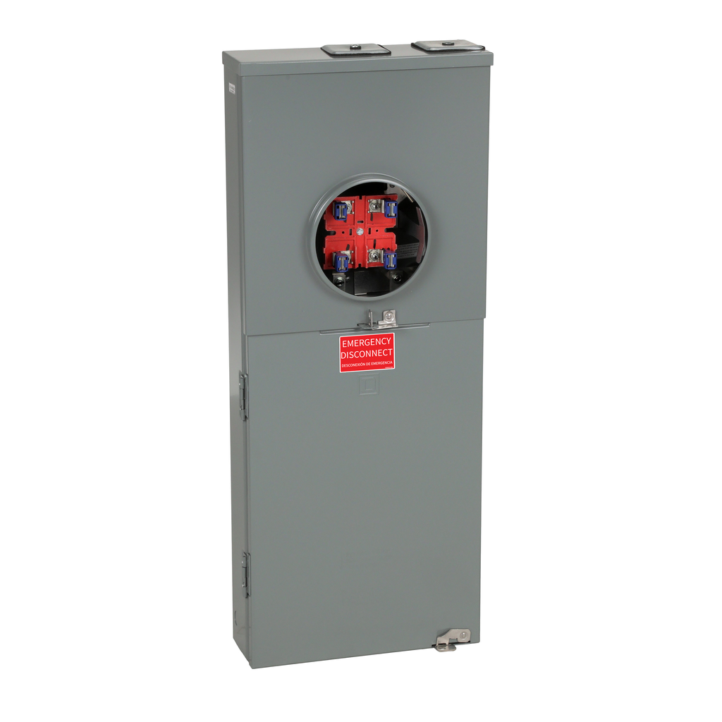 RC2040M200C – All in one, Homeline, combination service entrance, ringless socket, 200A, surface, 20 spaces, 40 circuits, 22kA SCCR, OH, UG,  no bypass