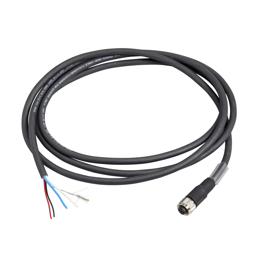 TCSCCN2FNX10SA – CANopen bus connection cable – angled – M12-A female-wire – 10m