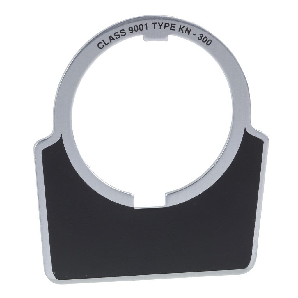 9001KN300 – 30mm Push Button, Type K, aluminum legend plate, black, blank