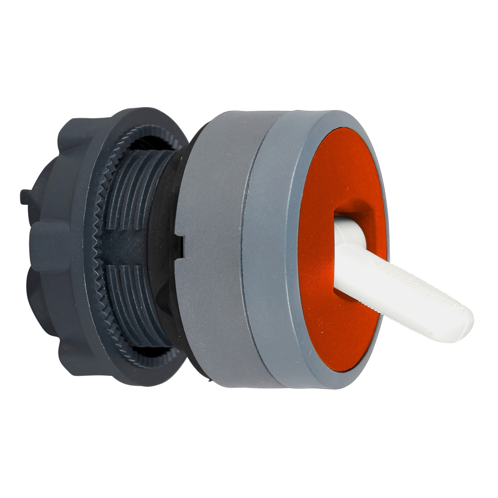 Mayer-DDS-Harmony XB5, Toggle switch head, plastic, red, 22mm, 2 positions, stay put, grey bezel-1