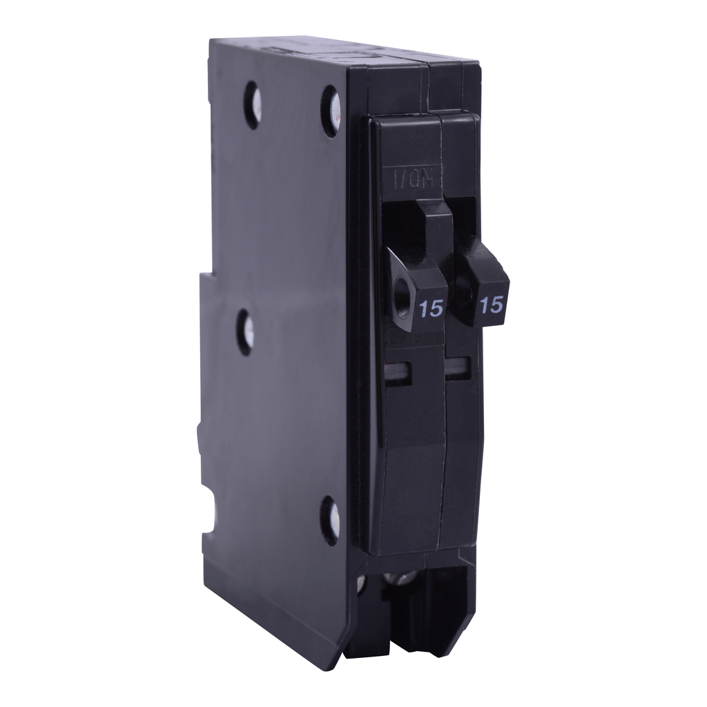 QOT2020CP – Tandem mini circuit breaker, QO, 2 x 1 pole at 20A, 120/240VAC, 10kA, plug in, consumer pack