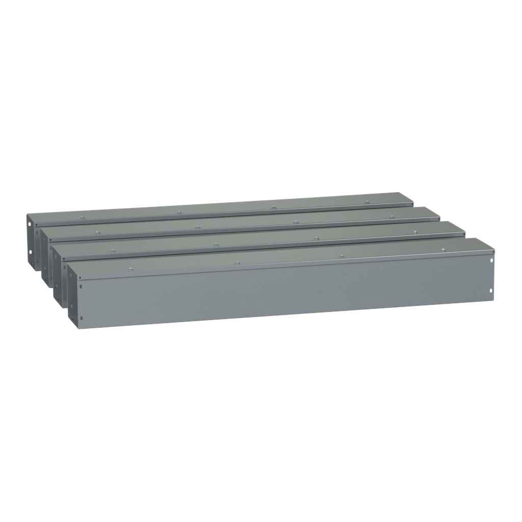 LDB64 – Wireway, Square-Duct, 6 inch by 6 inch, 4 feet long, hinged cover, N1 paint, NEMA 1