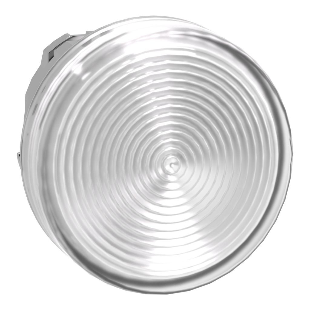 ZB4BV013S – Head for pilot light, Harmony XB4, white, 22mm, with grooved lens, universal LED