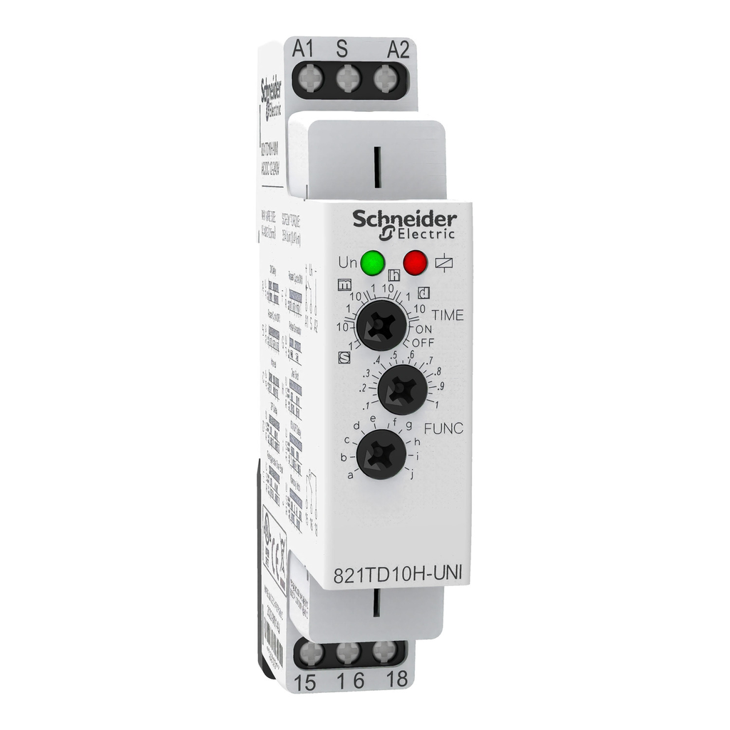 Mayer-DDS-time delay relay, Legacy, SPDT, 100 ms to 10 days, DIN mounting support, 15A, 12...240V AC DC-2