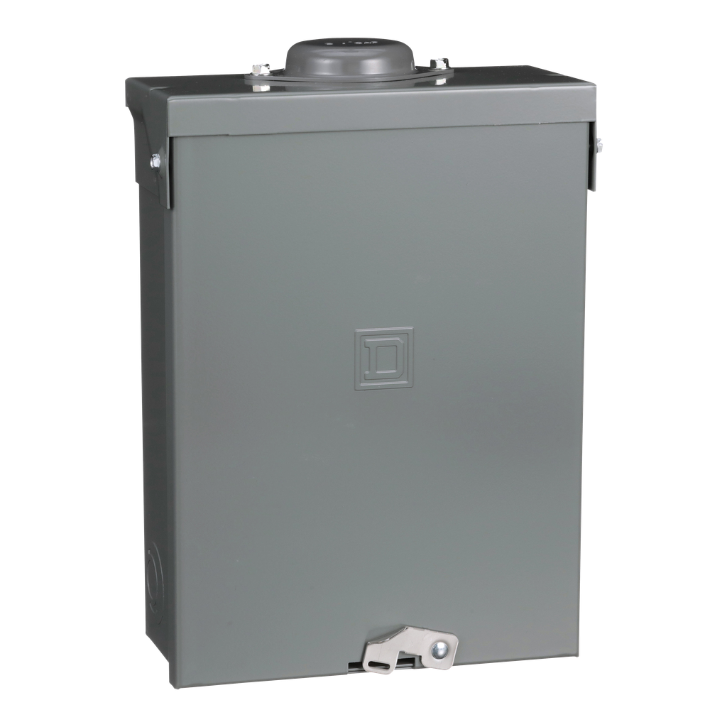 QO612L100TRB – Load center, QO, 1 phase, 6 spaces, 12 circuits, 100A fixed main lugs, NEMA3R, gnd bar