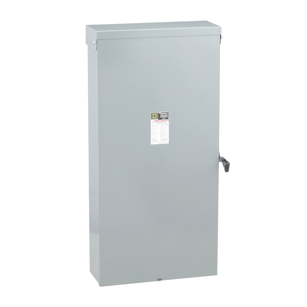D326NR – Safety switch, general duty, fusible, 600A, 3 pole, 150hp, 240VAC, NEMA 3R, neutral factory installed