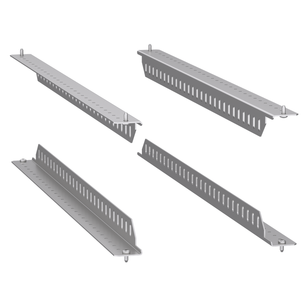 NSYRCKS8 – set of 4 PanelSeT SF support brackets for 19″ fixed rack – 400kg load – 800 mm