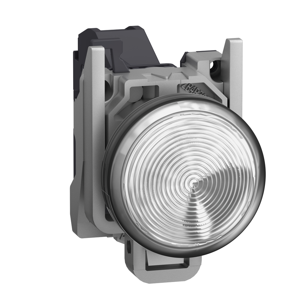 XB4BVBM1GEX – Complete pilot light, Harmony XB4 – ATEX D, white, integral LED, 24…254V