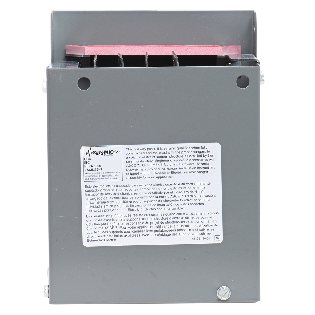 Mayer-DDS-Busway, I-Line, end closure, for 600A copper, for 400A aluminum or copper, 600 VAC [TAA]-2