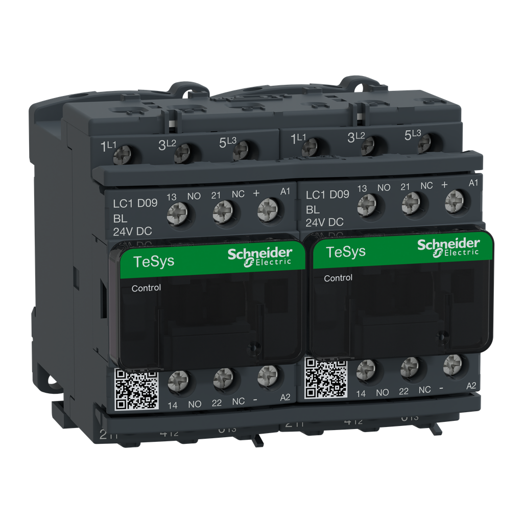 LC2D09BLV – TeSys Deca reversing contactor – 3P(3 NO) – AC-3 –