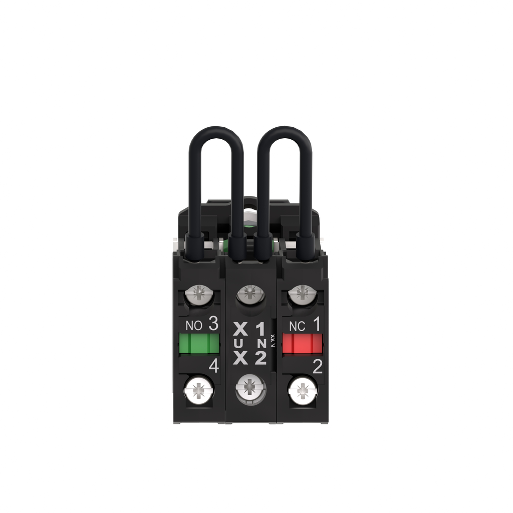 XB5AW24G5 – Push to test pilot light, Harmony XB5, universal LED,  red, plastic, 22mm, 110…120V