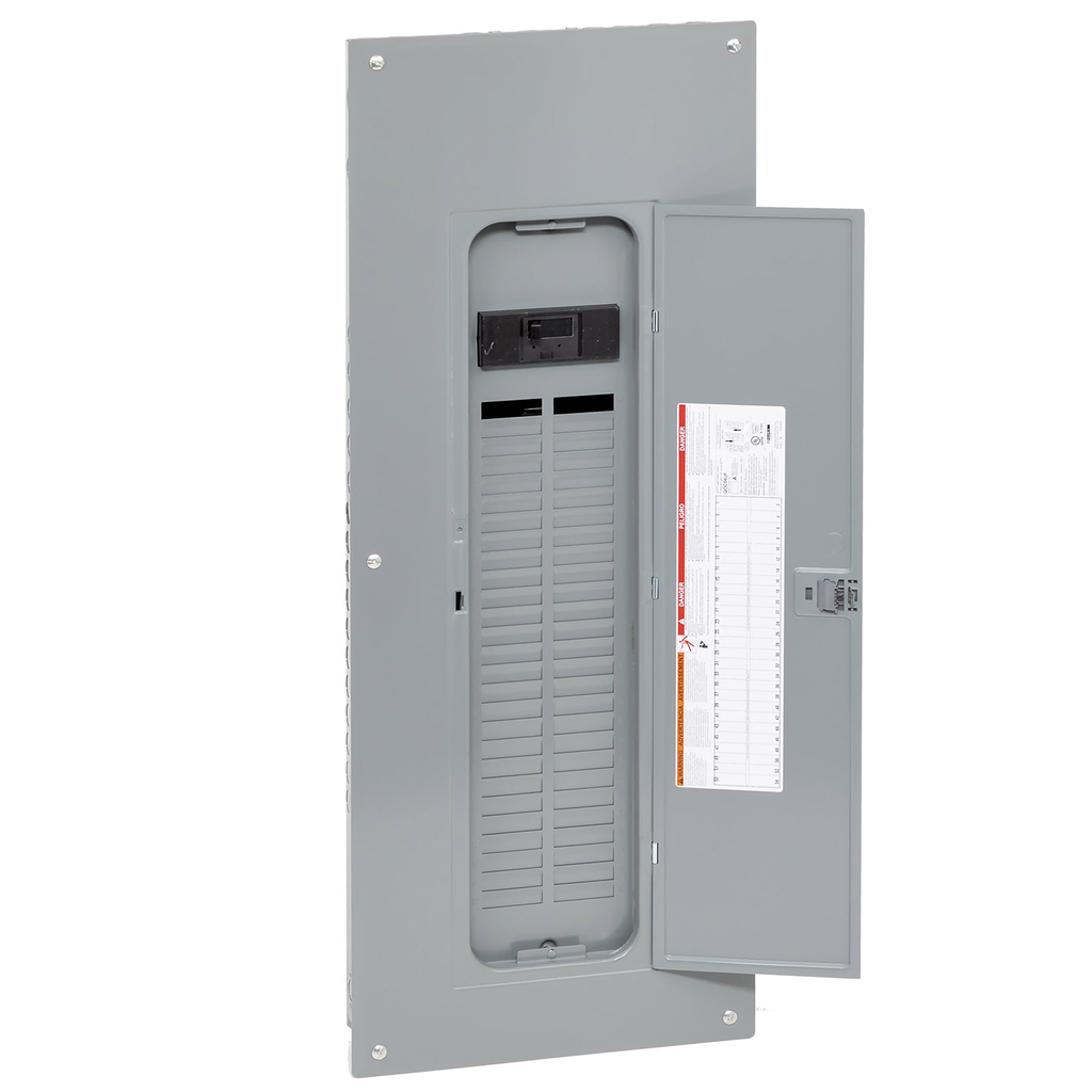 QO154M200PC – Load center, QO, 1 phase, 54 spaces, 64 circuits, 200A convertible main breaker, PoN, NEMA1, combo cover