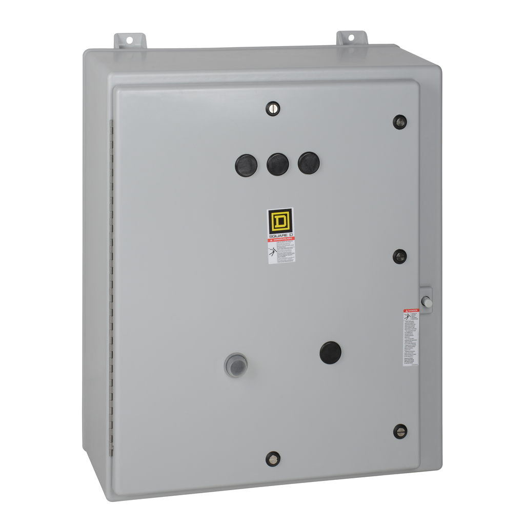 8539SDA53V02S – NEMA Combination Starter, Type S, HHL electronic motor circuit protector, Size 2, 45A, 25HP at 600VAC, 3 phase, melting alloy, 120VAC coil, NEMA 12