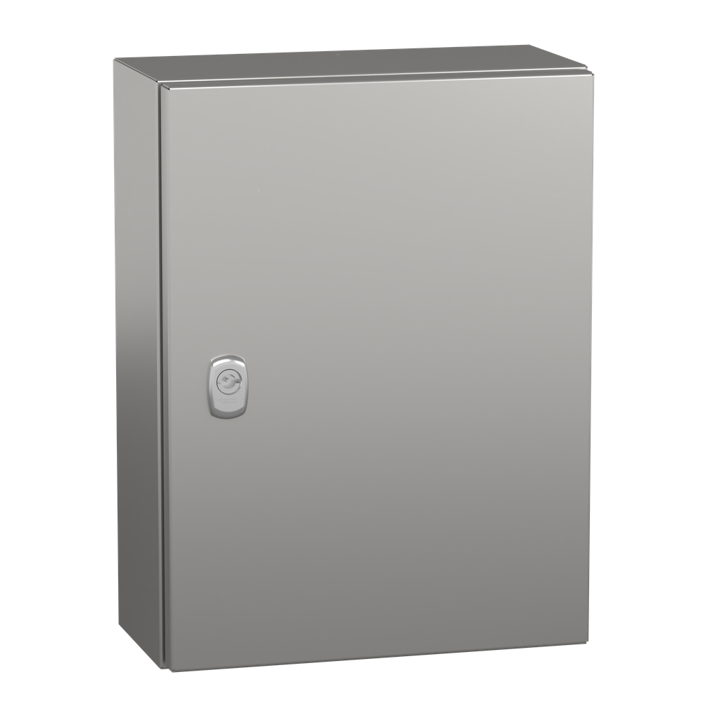 NSYS3X4315 – Wall mounted enclosure, PanelSeT S3X, stainless steel 304L, plain door, 400x300x150mm, IP66