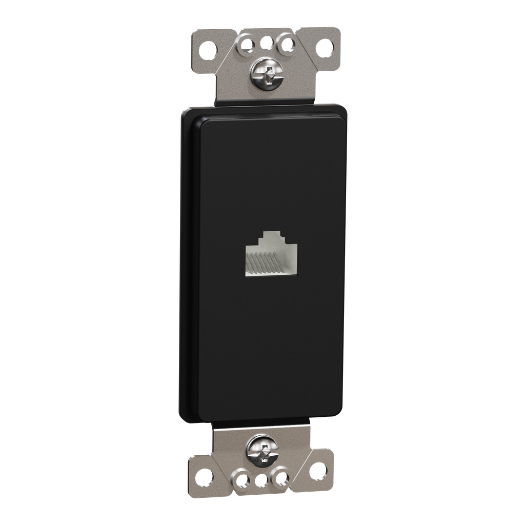 SQR87601BK – Data socket, X Series, RJ45, Cat 6, UTP, black, matte finish