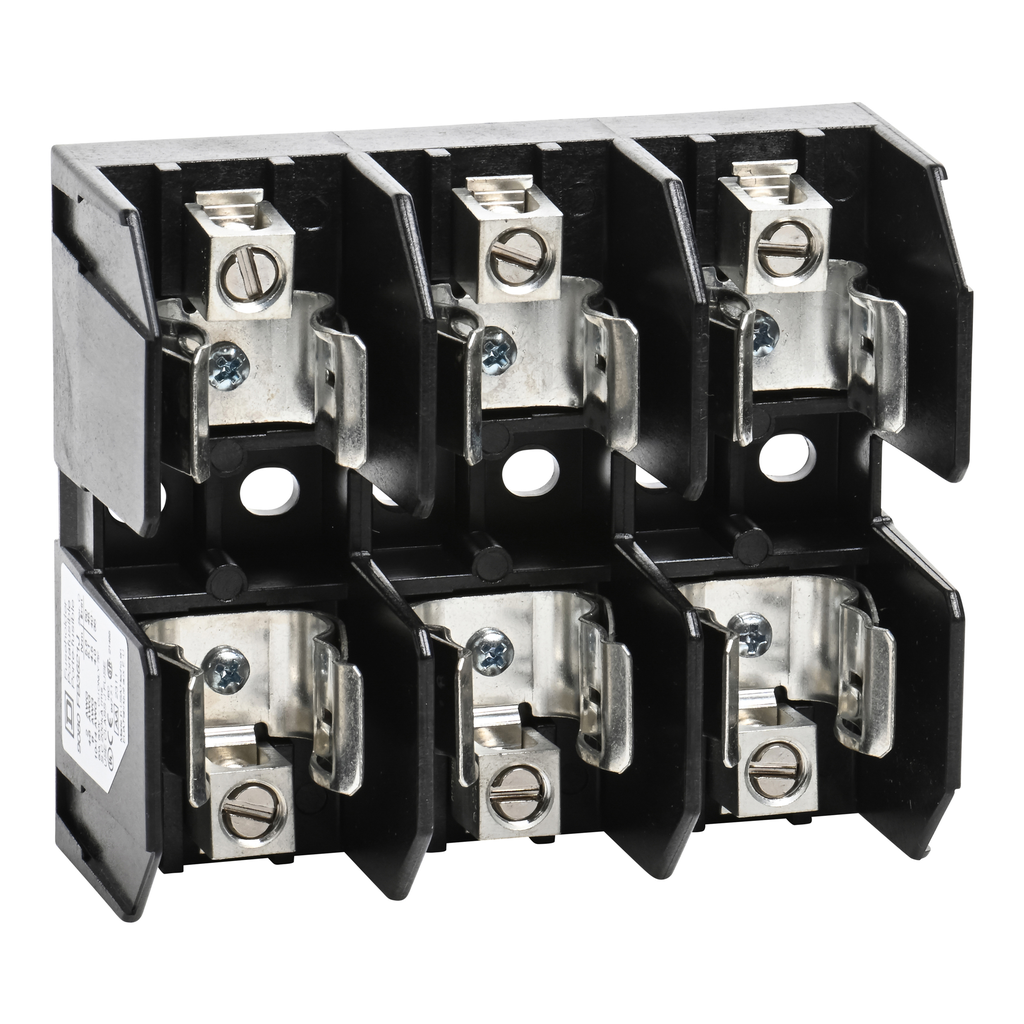 9080FB3621J – Terminal block, Linergy, fuse holder, Class J, 60A, 600V, 3 pole
