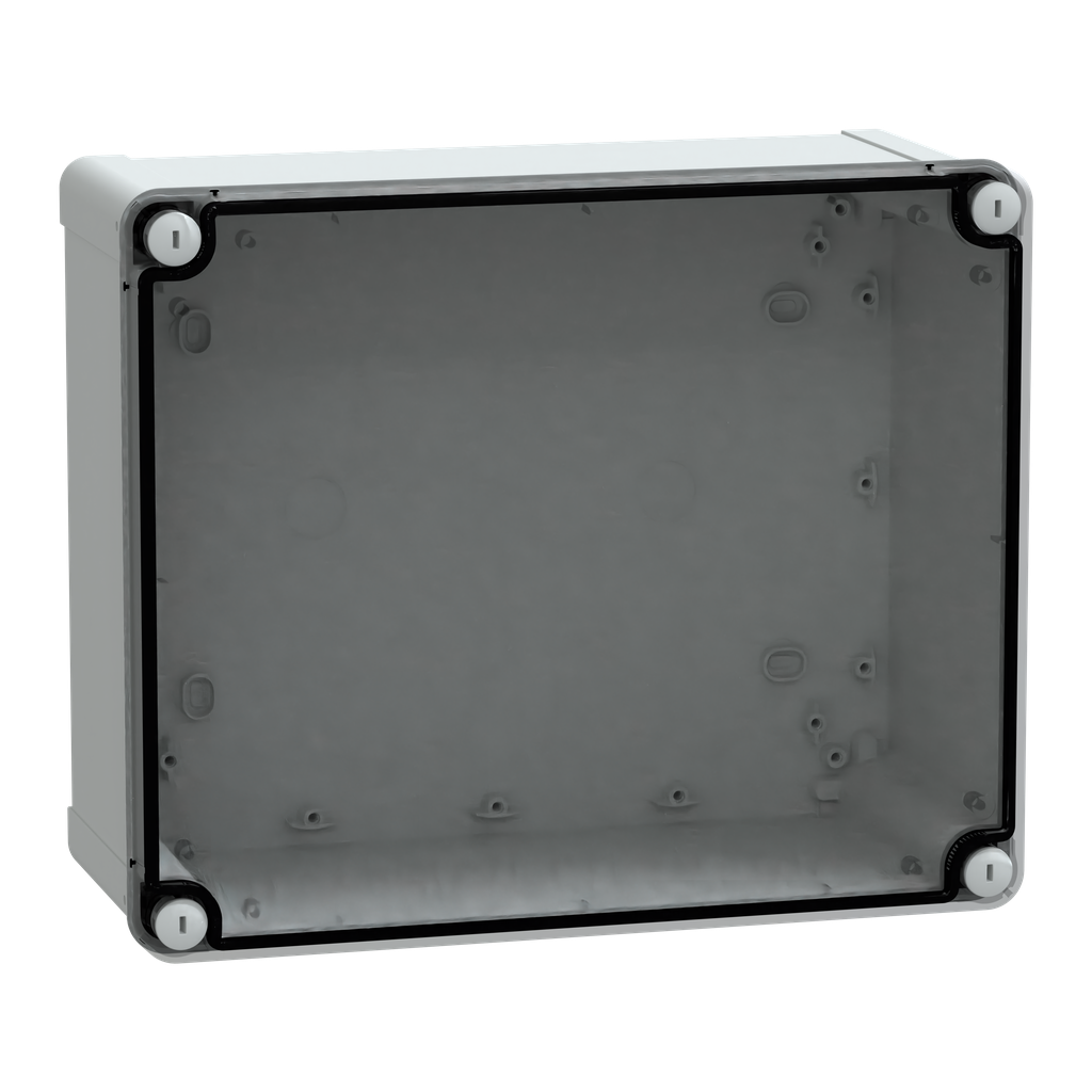NSYTBS292412T – ABS box IP66 IK07 RAL7035 Int.H275W225D120 Ext.H291W241D128 Transp.cover H20
