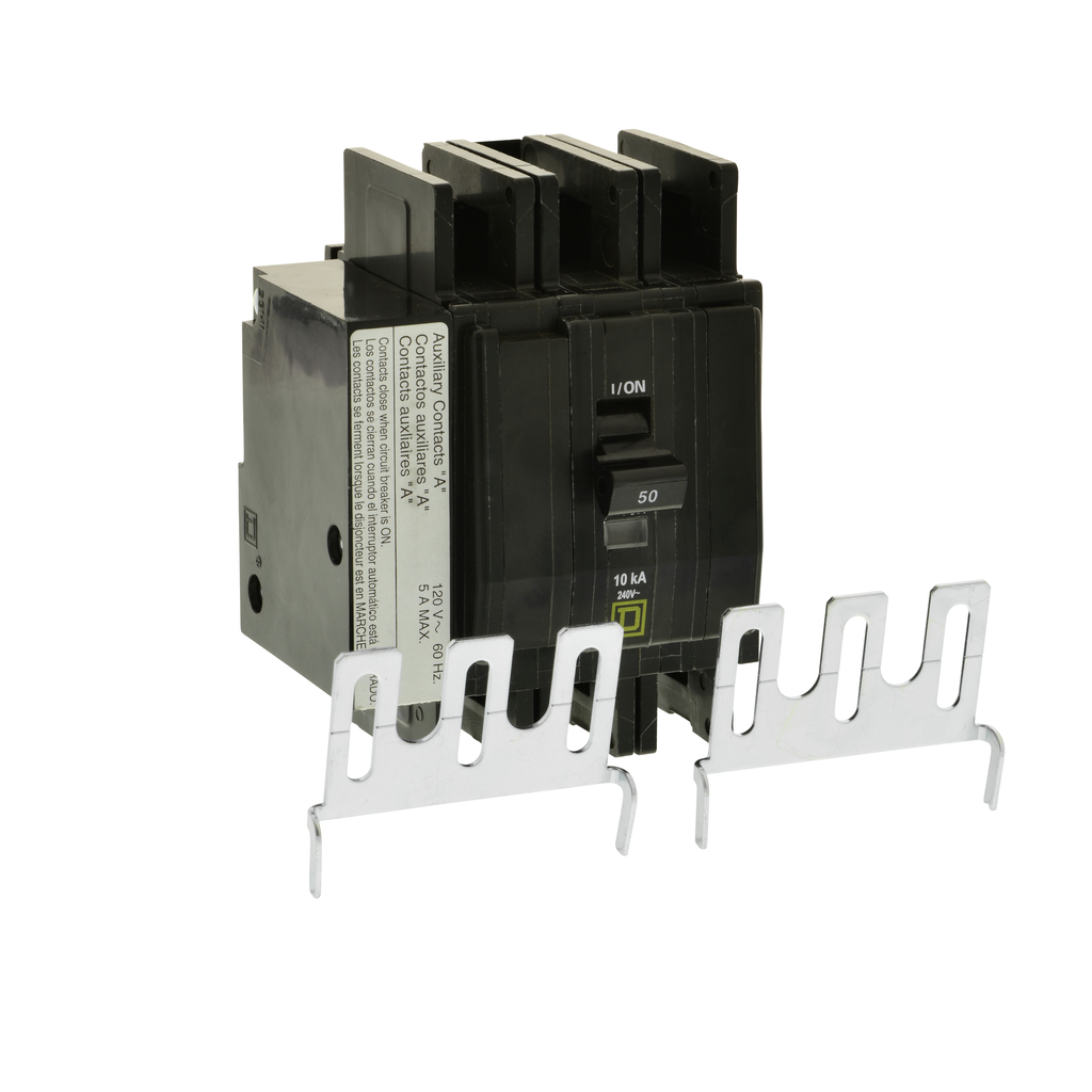 QOU3305292 – Mini circuit breaker, QOU, 30A, 3 pole, 240 VAC, 10kA, removable screw terminal