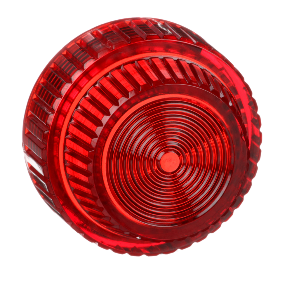 9001R31 – 30mm Push Button, Types K or SK, pilot light lens, plastic fresnel, red