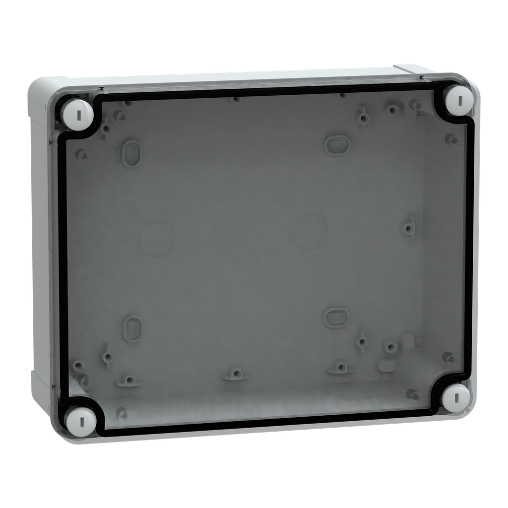 NSYTBS24198T – ABS box IP66 IK07 RAL7035 Int.H225W175D80 Ext.H241W194D87 Transp.cover H20