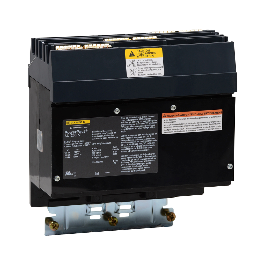 SL1200P7 – Accessory, I-line, bolt on circuit breakers, sub feed lugs, 1200A, 3/0 AWG to 750kcmil