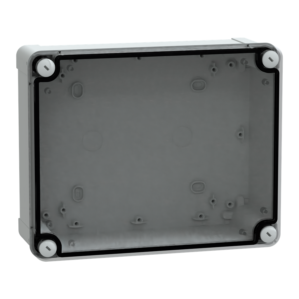NSYTBP24198T – PC box IP66 IK08 RAL7035 Int.H225W175D80 Ext.H241W194D87 Transp.cover H20