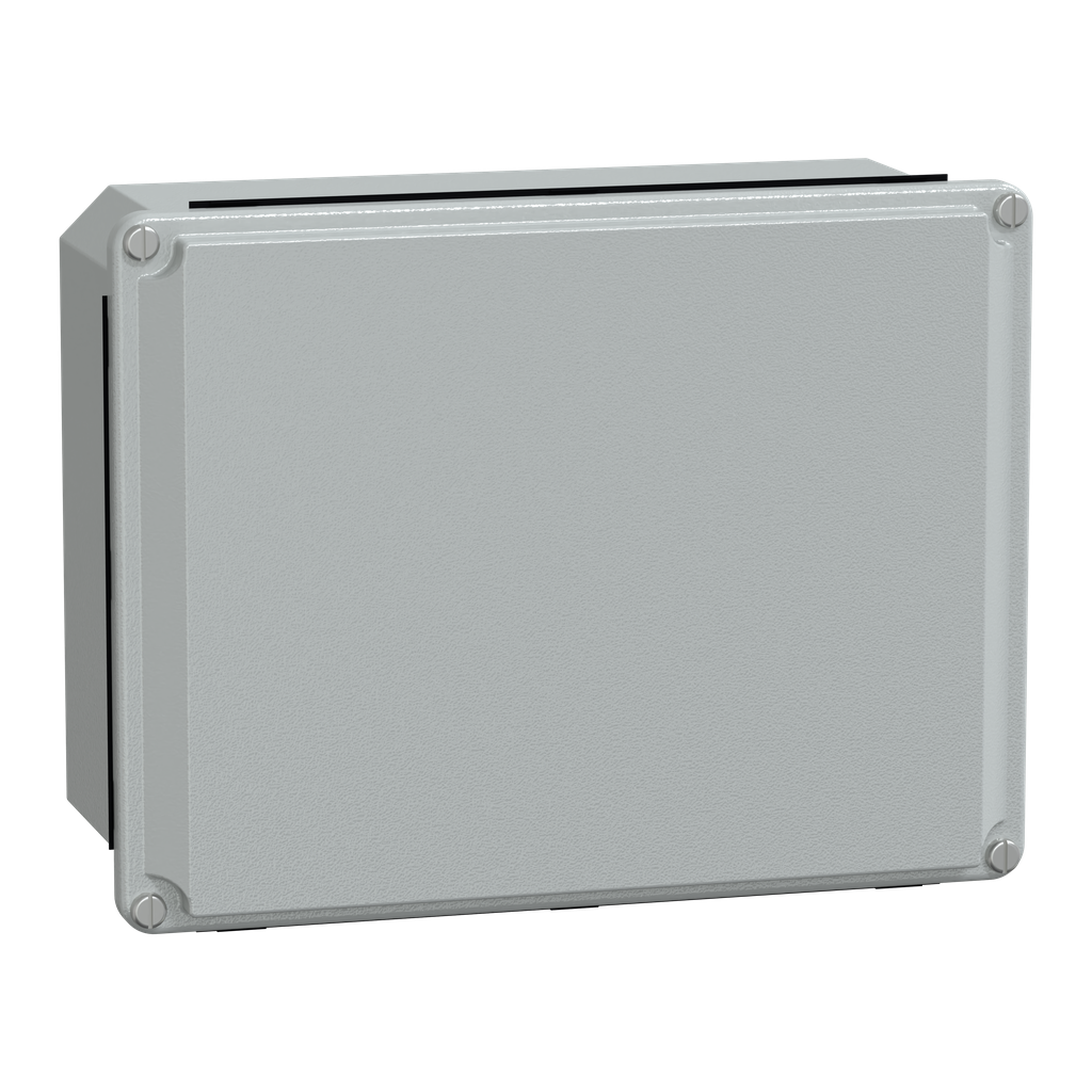 NSYDBN2015 – Metal industrial box – low plain cover – H206xW156xD83 – IP55 – grey RAL 7035