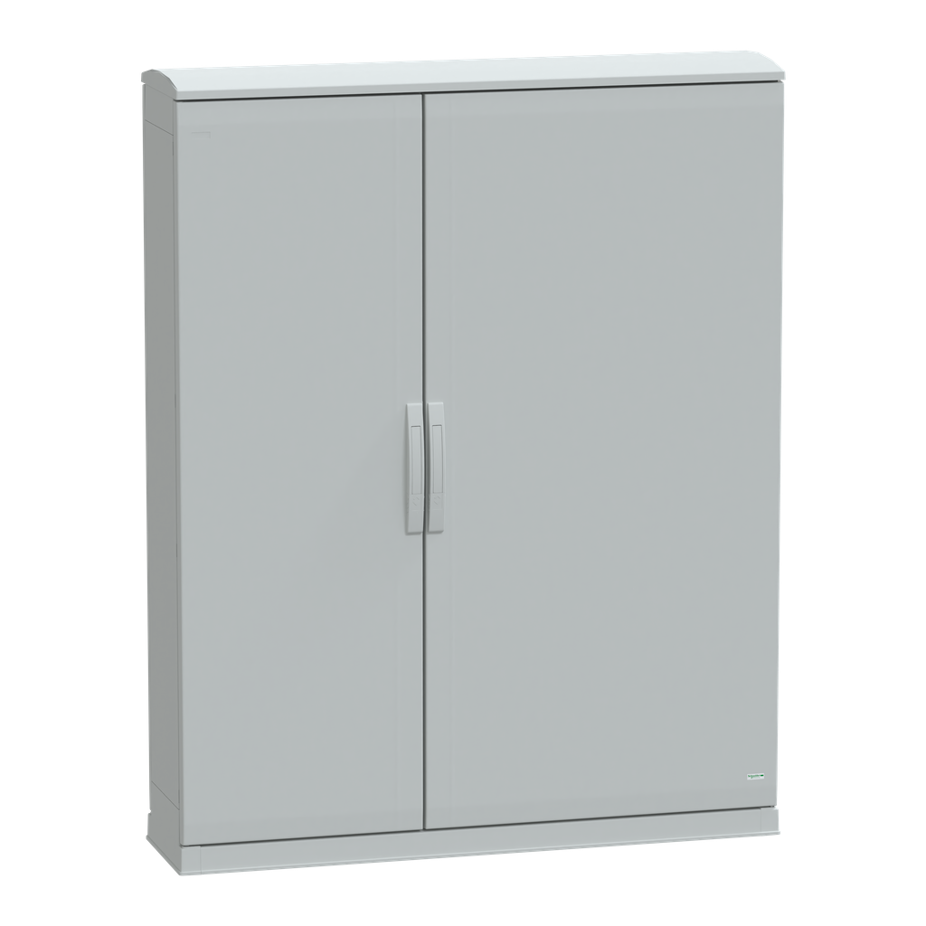 NSYPLAZT15123G – Floor standing polyester enclosure, Thalassa PLA, open bottom, ventilated canopy, 1500x1250x320mm, IP44, IK10