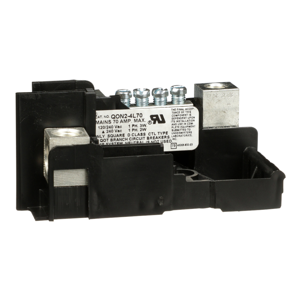 QON24L70 – Load center interior, QO, mounting base, 1 phase, 2 spaces, 70A main lugs, OEM