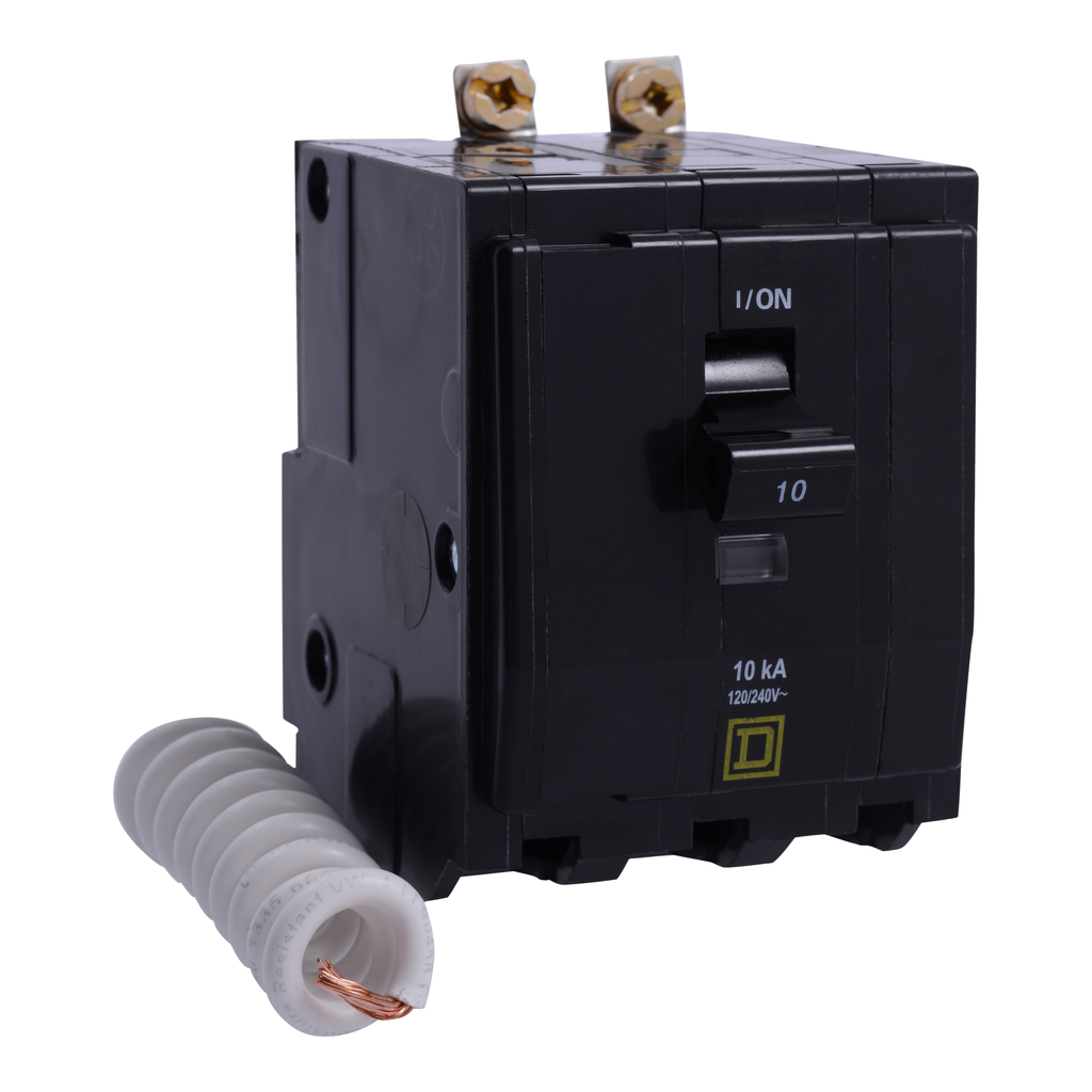 QOB320SWN – Mini circuit breaker, QO, 20A, 3 pole, 120/240VAC, 10kA, bolt on, switch neutral
