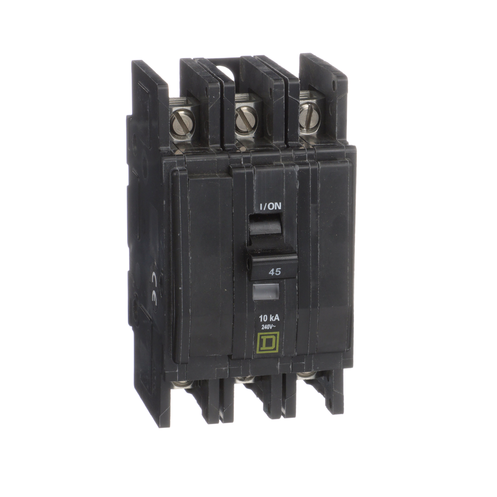 QOU345 – Mini circuit breaker, QOU, 45A, 3 pole, 240 VAC, 10kA