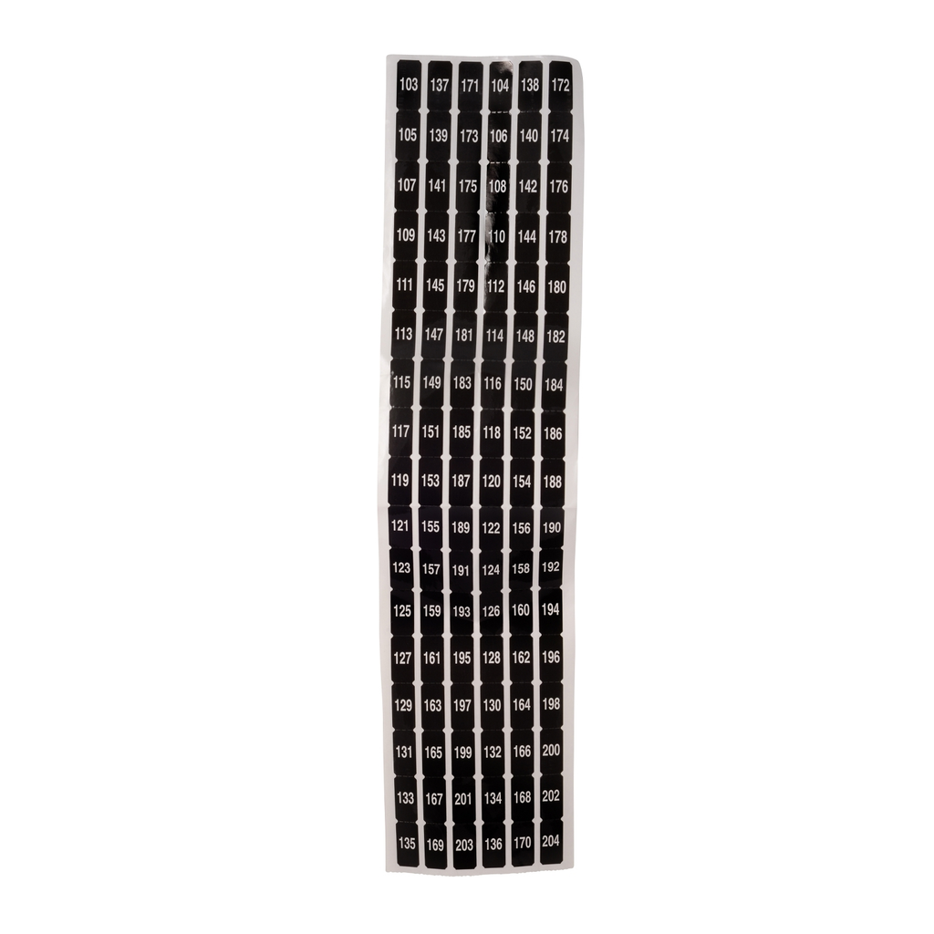 Mayer-DDS-Panelboard accessory, NF, number strip, sequence, 103 to 204-1