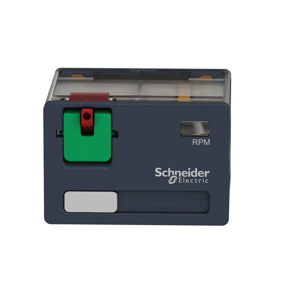 Mayer-DDS-plug-in relay, Harmony electromechanical relays, 15A, 4CO, lockable test button, 230V AC-2