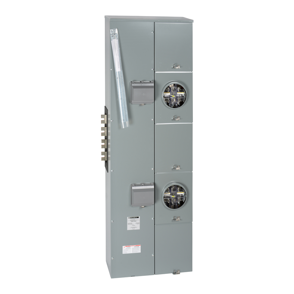 EZML332400 – Branch unit, EZ Meter-Pak, 400A, 2 x 7 jaw sockets, 208Y/120VAC, lever bypass, ringless, 1200A Cu busbar