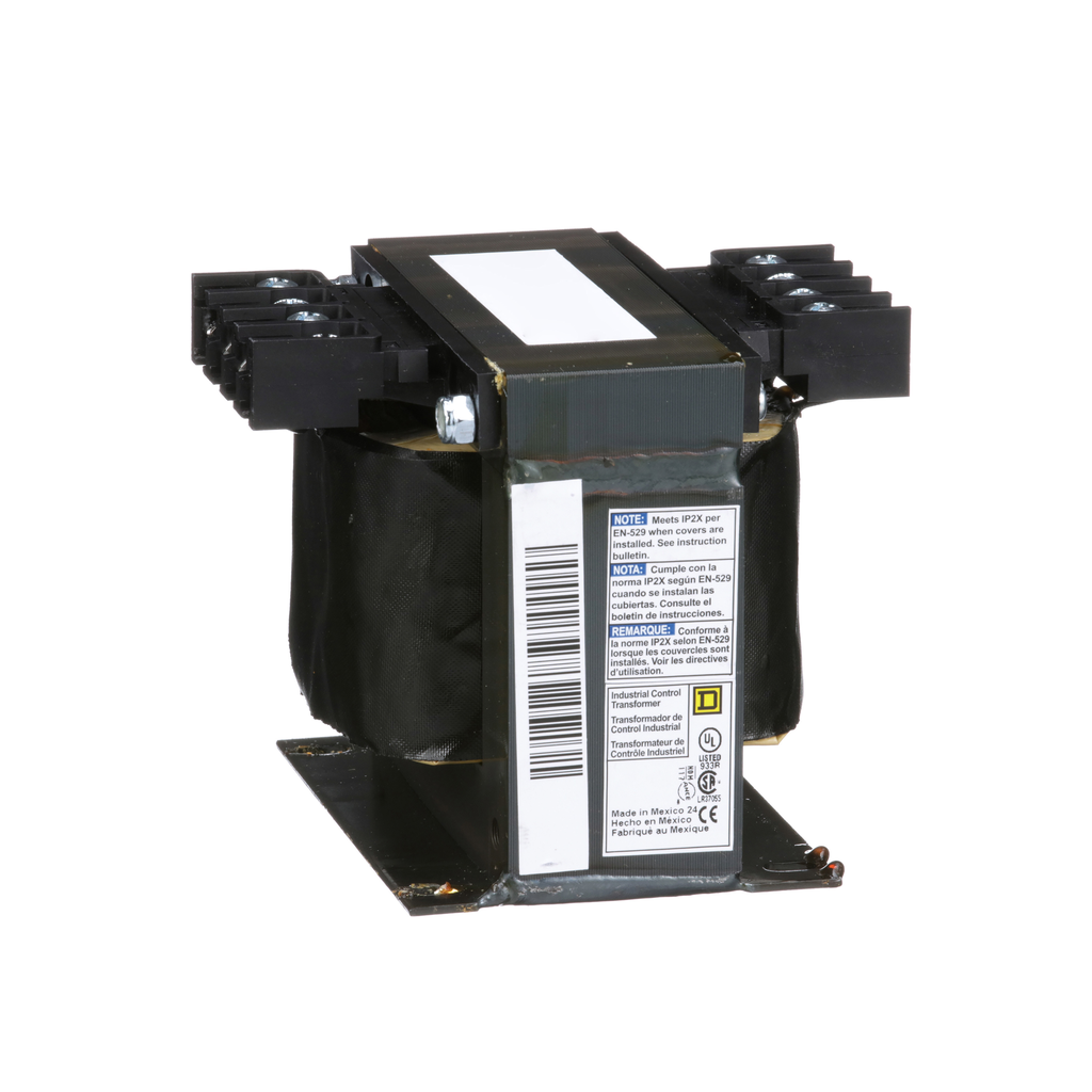 9070T300D31 – Transformer, Type T, industrial control, 300VA, 1 phase, 240x480V primary, 120/240V secondary, 80C rise