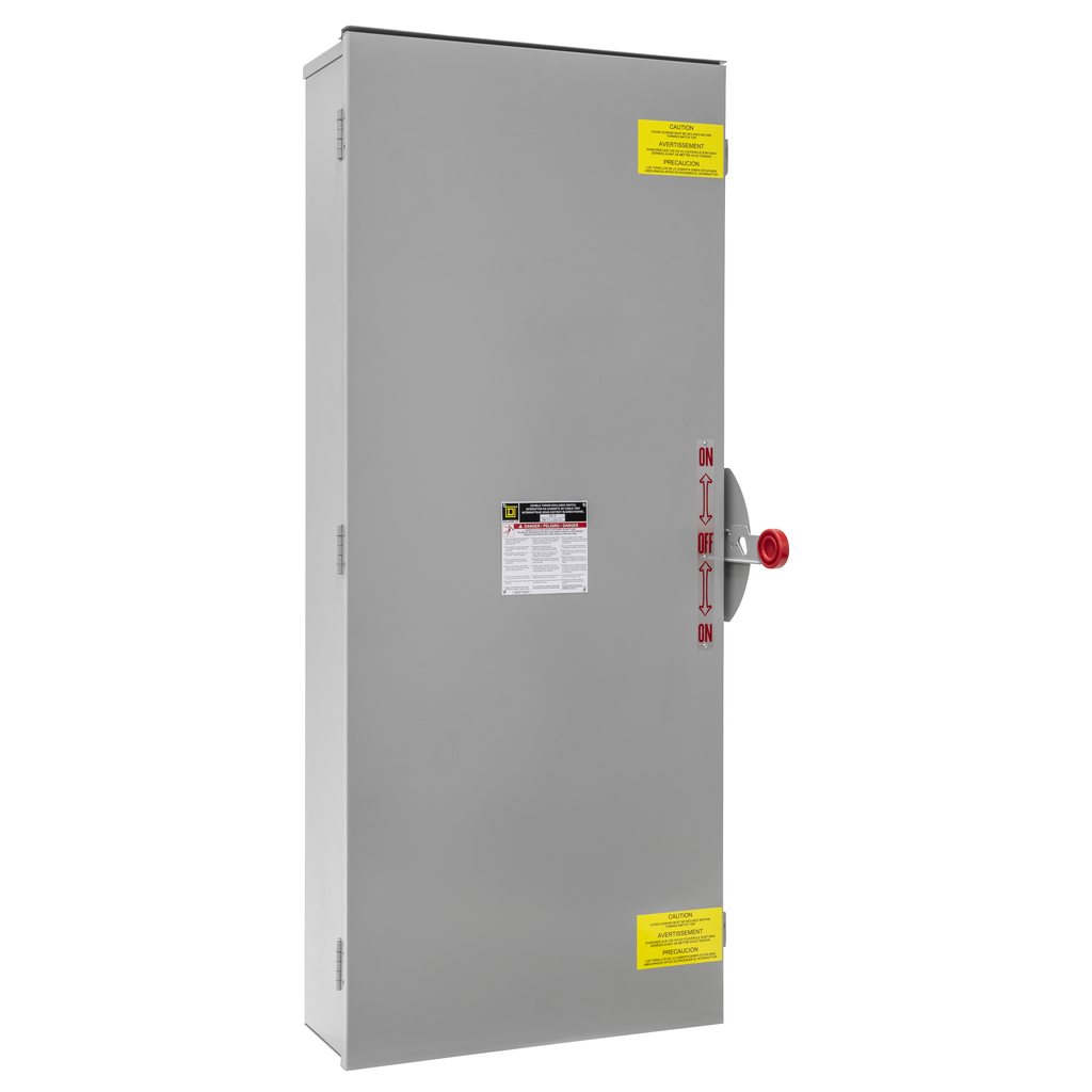 DTU225R – Safety switch, double throw, non fusible, 400A, 240VAC, 250VDC, 2 pole, 50hp, NEMA 3R