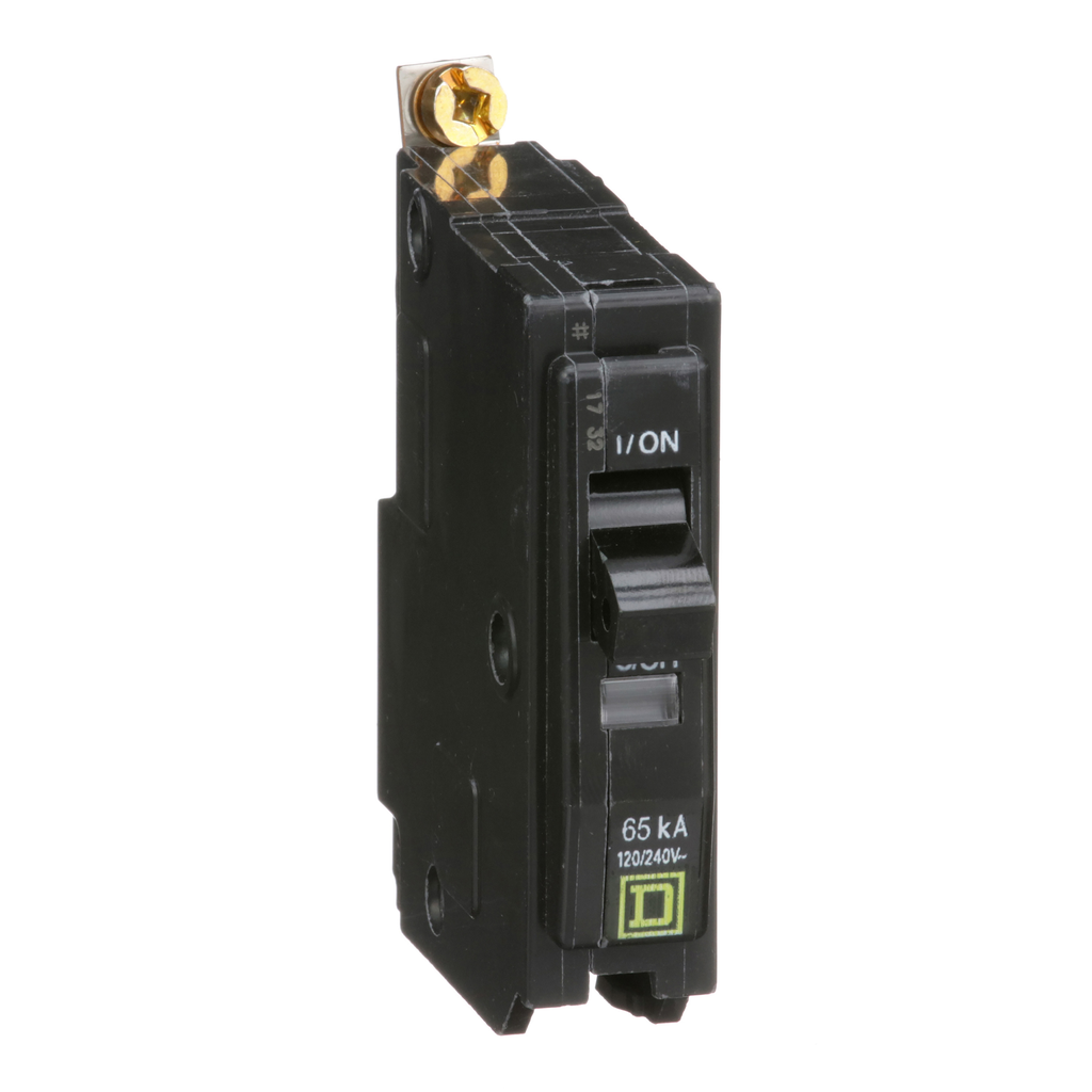 QHB115 – Mini circuit breaker, QO, 15A, 1 pole, 120/240VAC, 65kA, bolt on