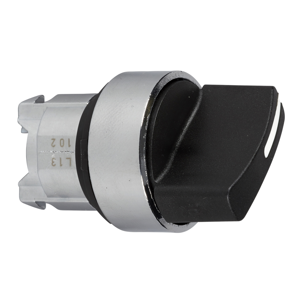 Mayer-DDS-22mm push button, Harmony ZB4, metal base, non illuminated 2 position selector switch, black knob, bulk packed 100-1