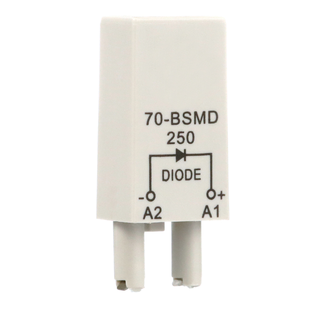 70-BSMD-250 – Protection module with diode, SE Relays, for 782H hermetically sealed relays, 6/250V DC