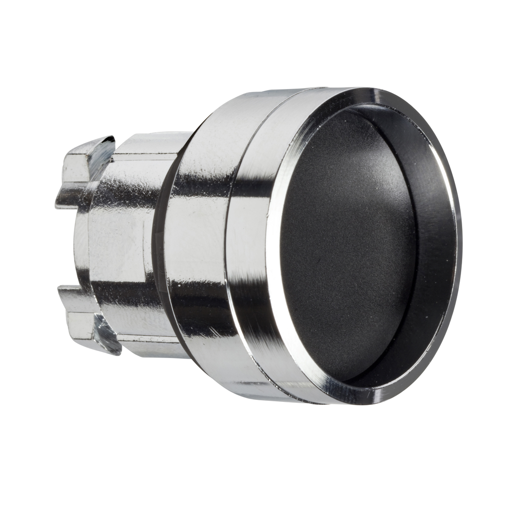 ZB4BA26 – Head for non illuminated push button, Harmony XB4, metal, recessed, black, 22mm, spring return, unmarked