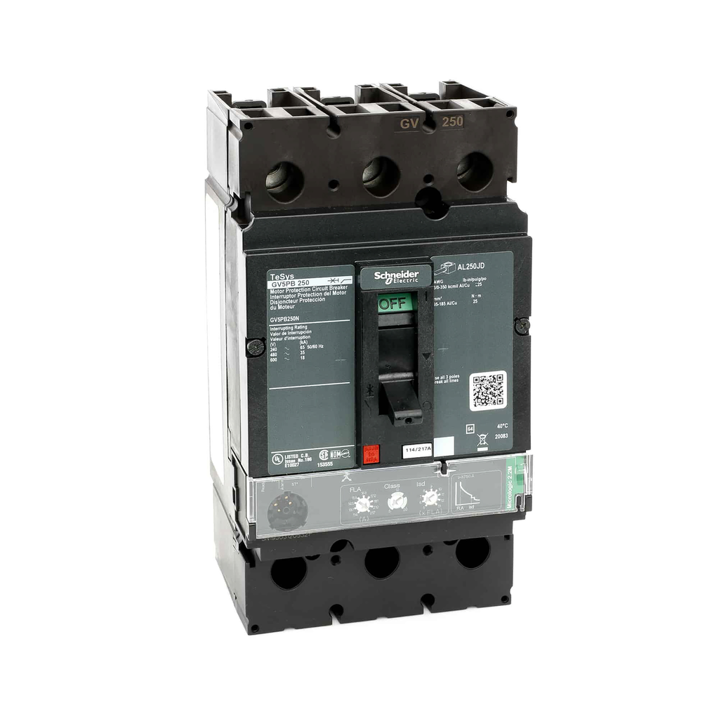 GV5PB250N – TeSys Motor Protection Circuit Breaker, 250A, 3P, 600V, 18kA