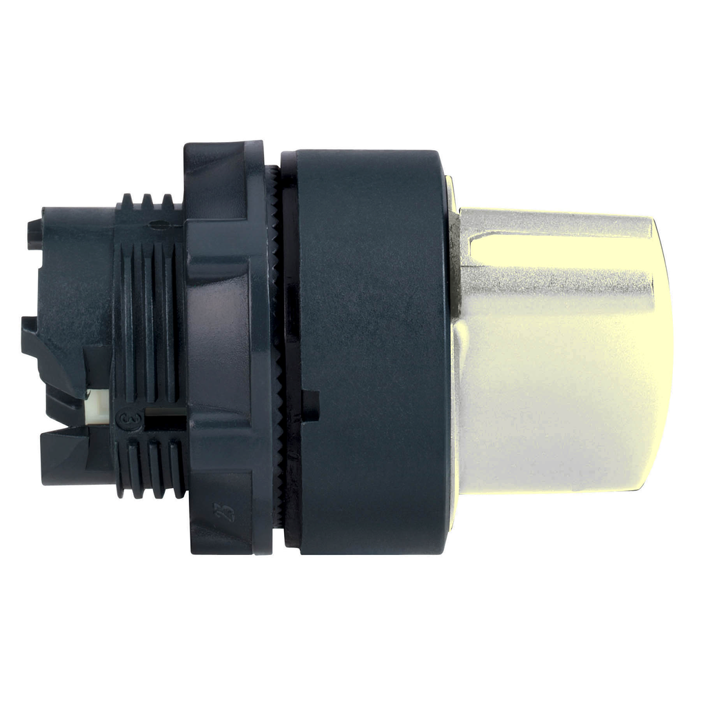 ZB5AD201 – Head for selector switch, Harmony XB5, plastic, white, 22mm, 2 positions, stay put