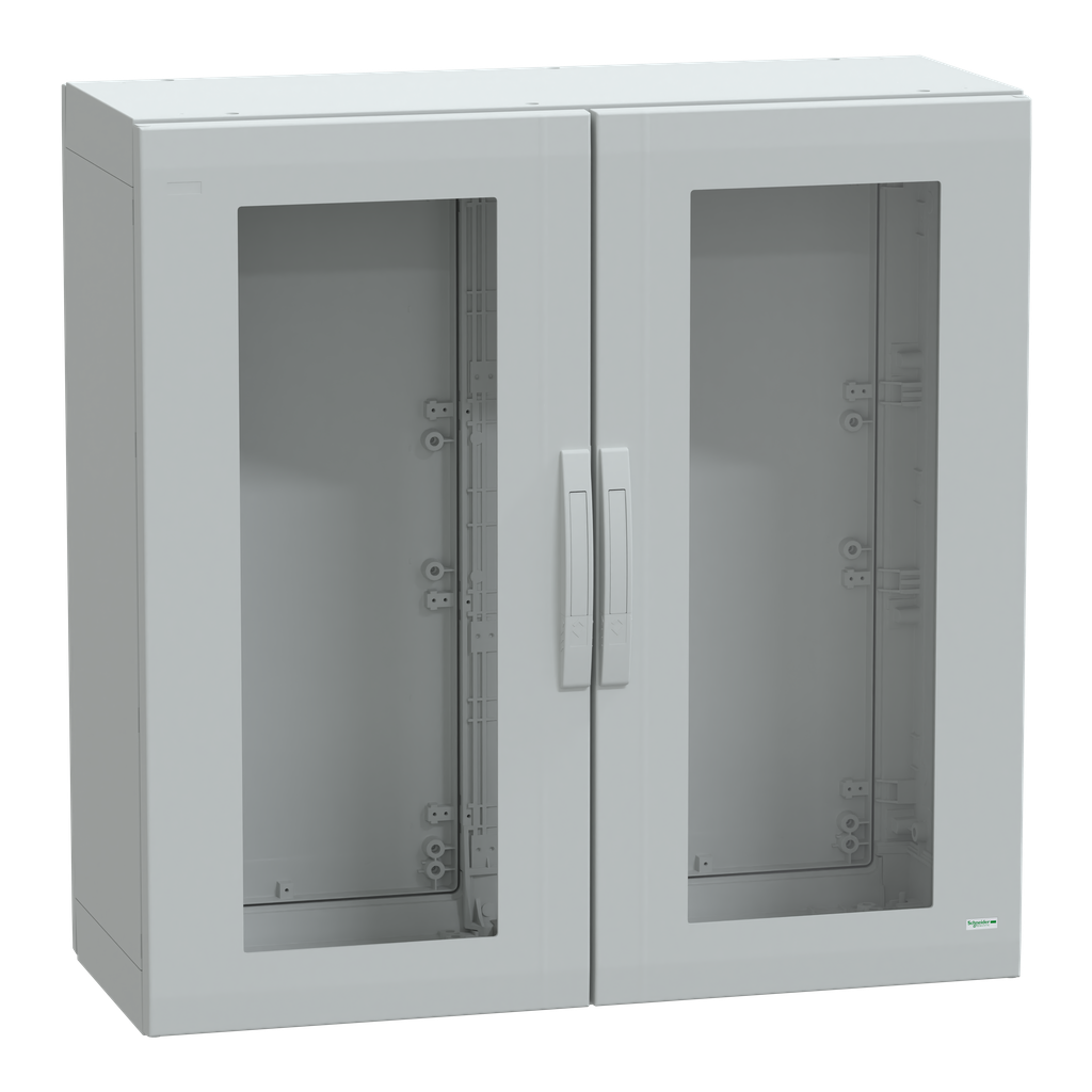 NSYPLA10104TG – Floor standing polyester enclosure, Thalassa PLA, glazed door, completely sealed, 1000x1000x420mm, IP65, IK08