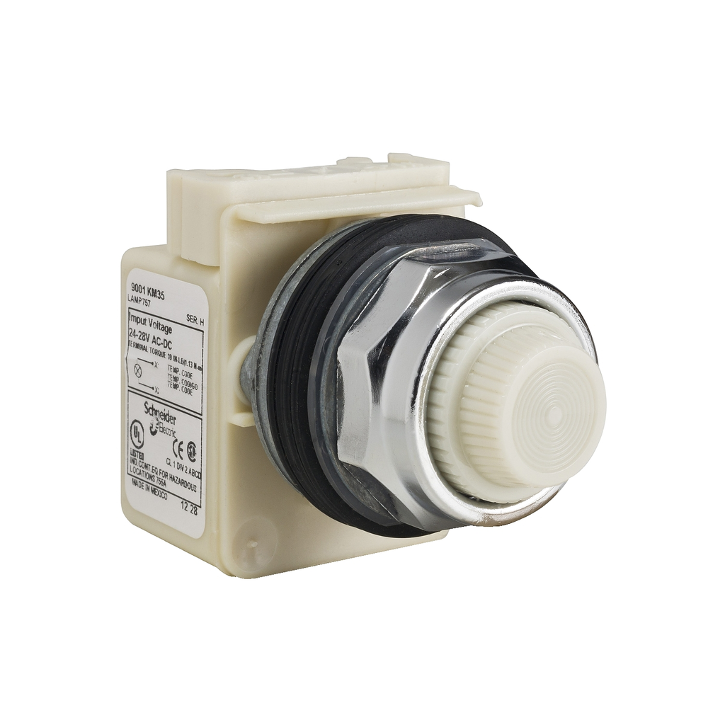 Mayer-DDS-Pilot light, Harmony 9001K, metal, polycarbonate, fresnel, white, 30mm, 24-28V-1