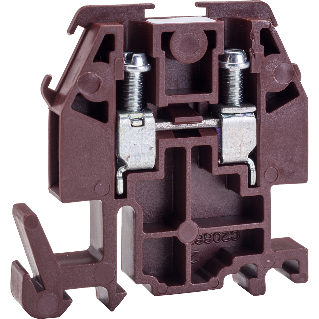 9080GMN6 – Terminal block, Linergy, box lug connector, brown colored block, 30A, 600 V